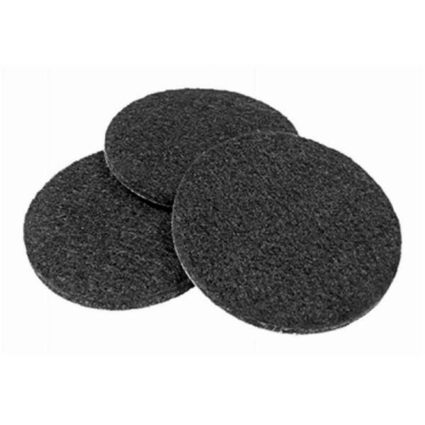 Richelieu America 2.25 in. TruGuard Heavy-Duty Self Adhesive Round Felt Pads, Black - Pack of 4 236856